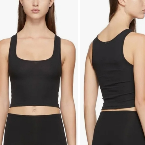 Skims Cotton Rib Tank - onyx black - Picture 4 of 9